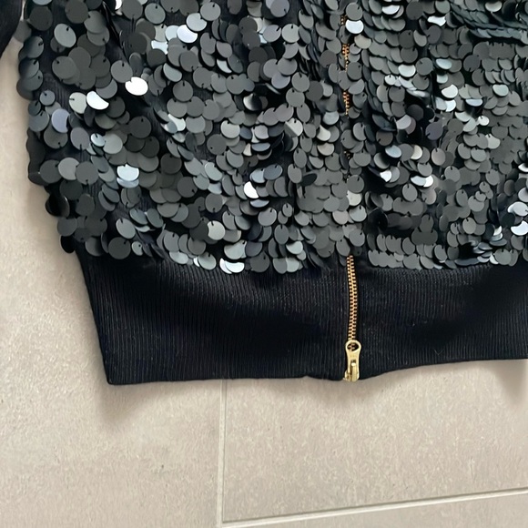 J. Crew sequin Paillette merino wool cardigan w zipper - Picture 12 of 17